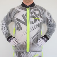 APICO CLEAR RAIN JACKET LARGE CLEAR/FLUORESCENT YELLOW